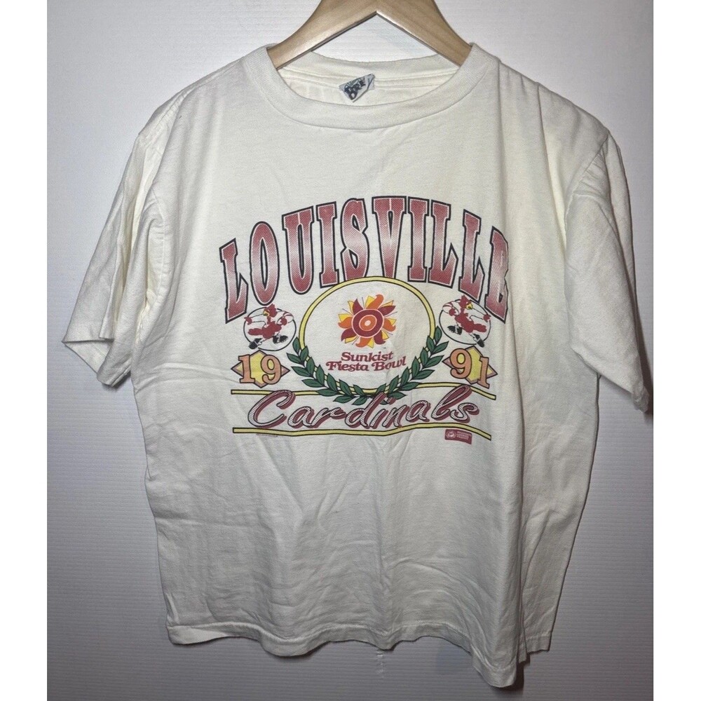 Large Vintage 90s Nebraska Cornhuskers T-Shirt Sunkist Fiesta Bowl Single Stitch